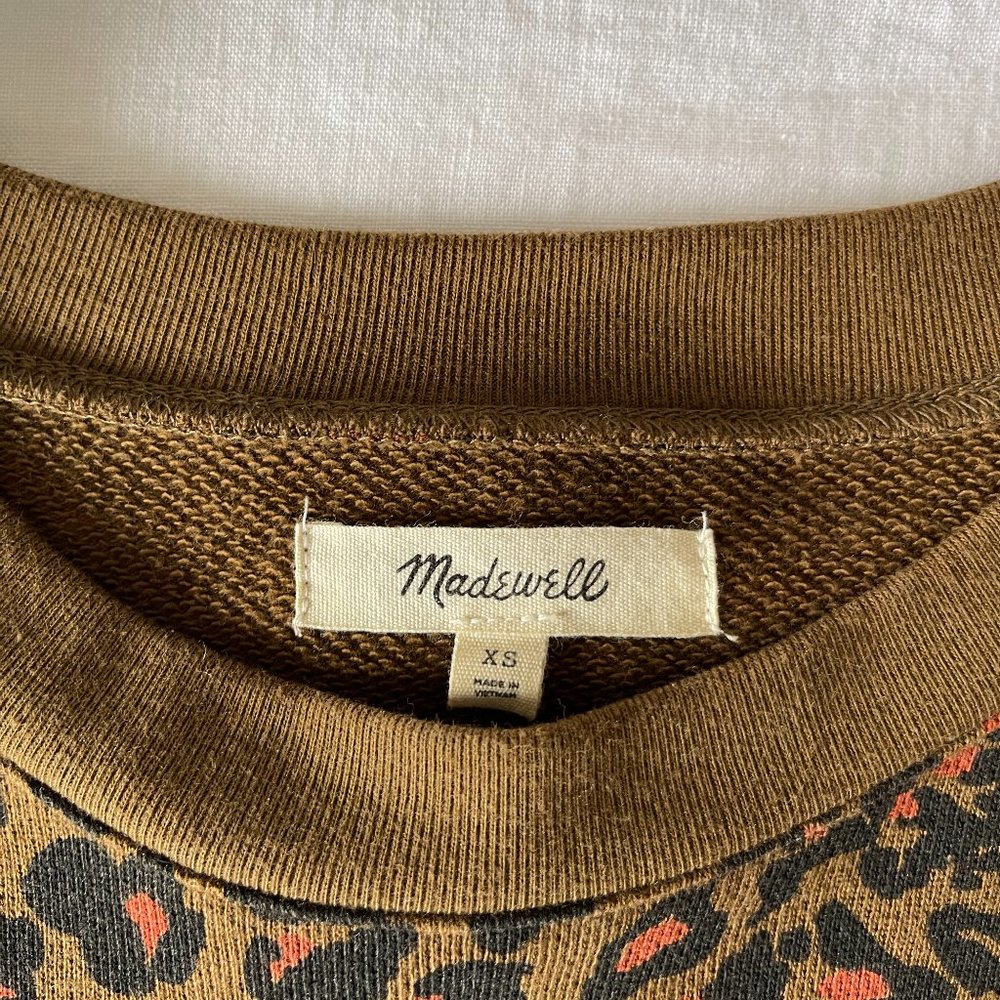 Madewell Animal Print Jungle Cat Sweatshirt sz XS - Picture 3 of 4
